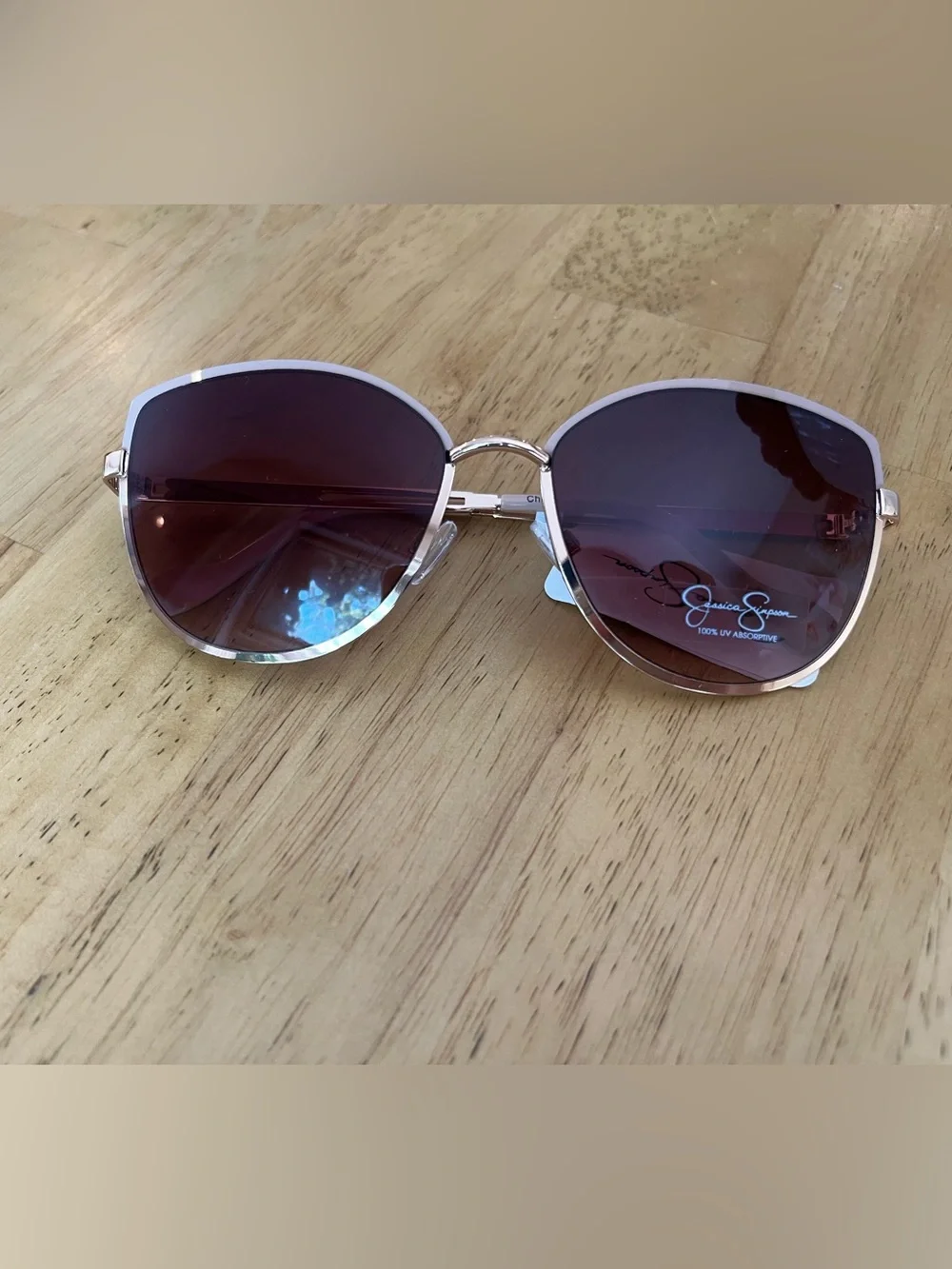 Jessica Simpson Two-Tone Cat-Eye Sunglasses